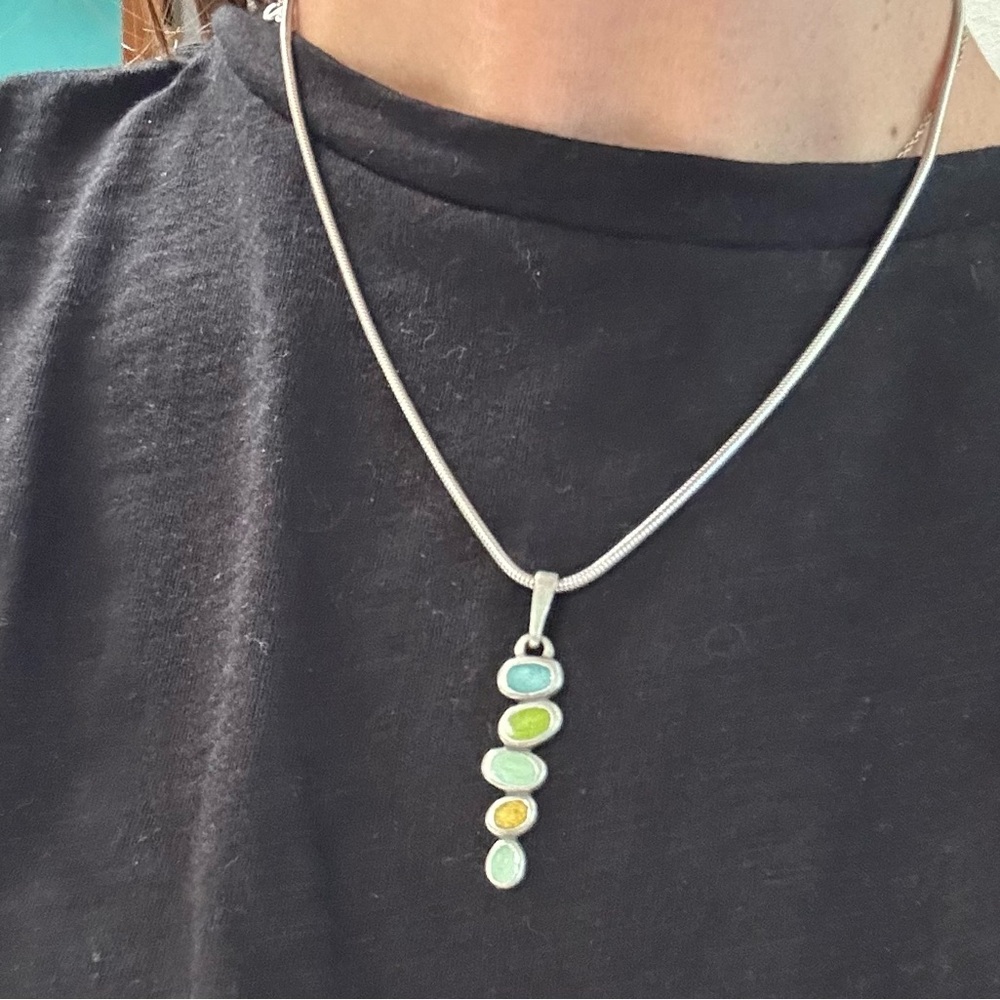 Elegant Multi-Stone Silver Necklace